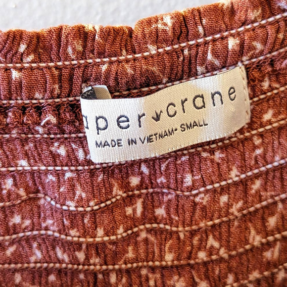 Paper Crane Burnt Orange Flowy Floral Tank - Picture 4 of 4